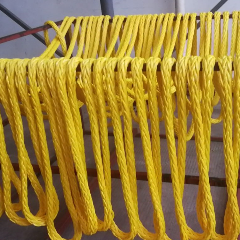 38mm yellow synthetic winch rope