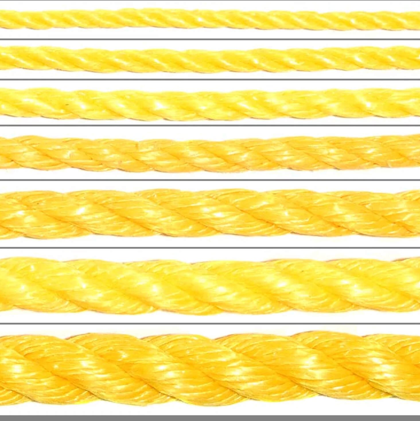 synthetic rope in different sizes