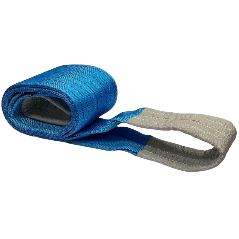 blue synthetic webbing sling