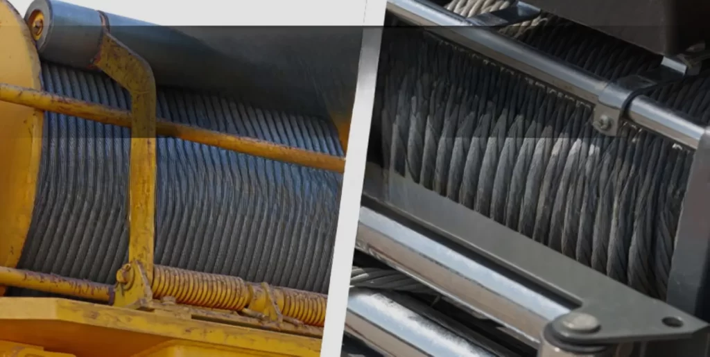 حبل الرافعة الصناعي مقابل حبل الأسلاك الفولاذية