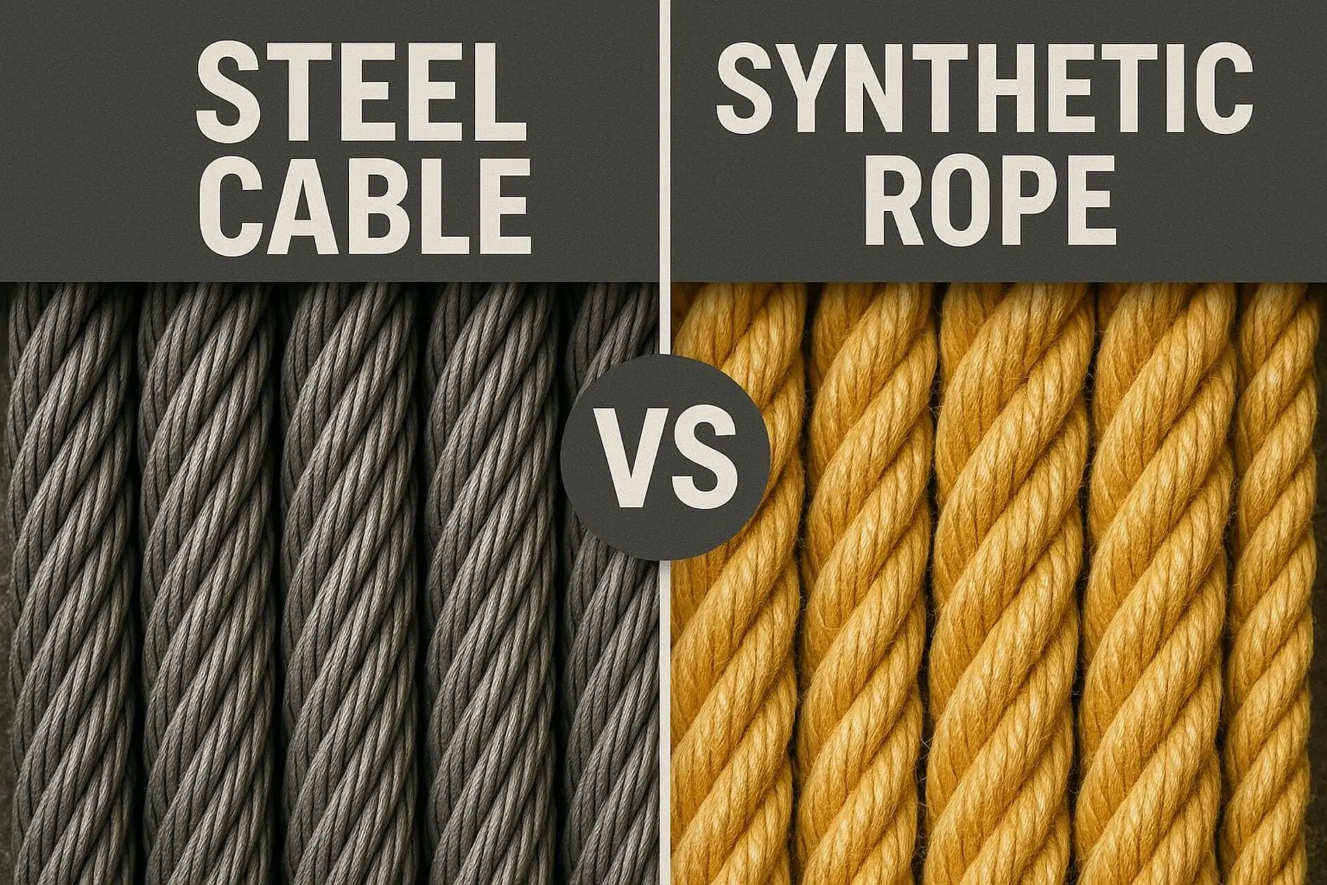 steel cabe vs synthetic rope