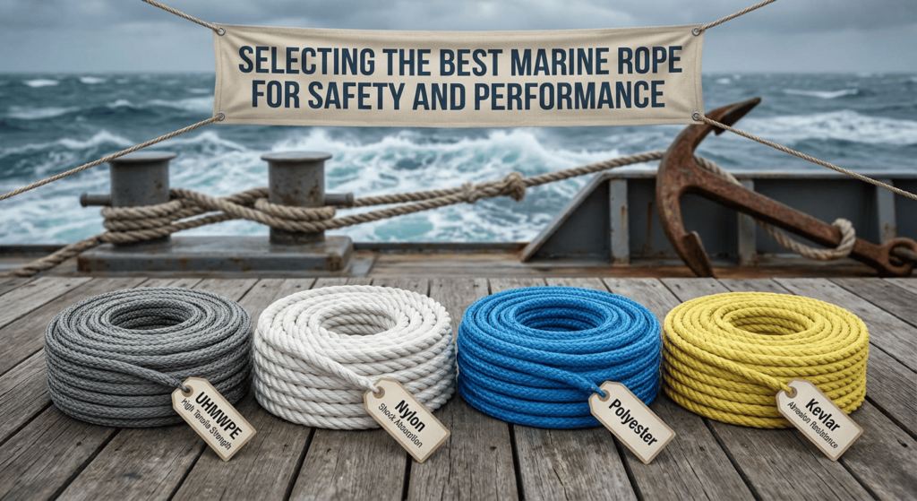 che mostra i diversi tipi di corda sintetica