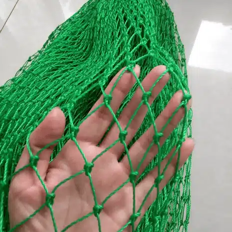 緑色のナイロンマルチフィラメント撚り結び漁網