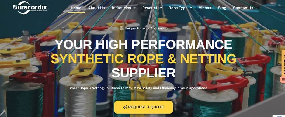 Duracordix - موردك الموثوق للحبال الاصطناعية عالية الأداء | أفضل 10 موردي شبكات الصيد في الصين