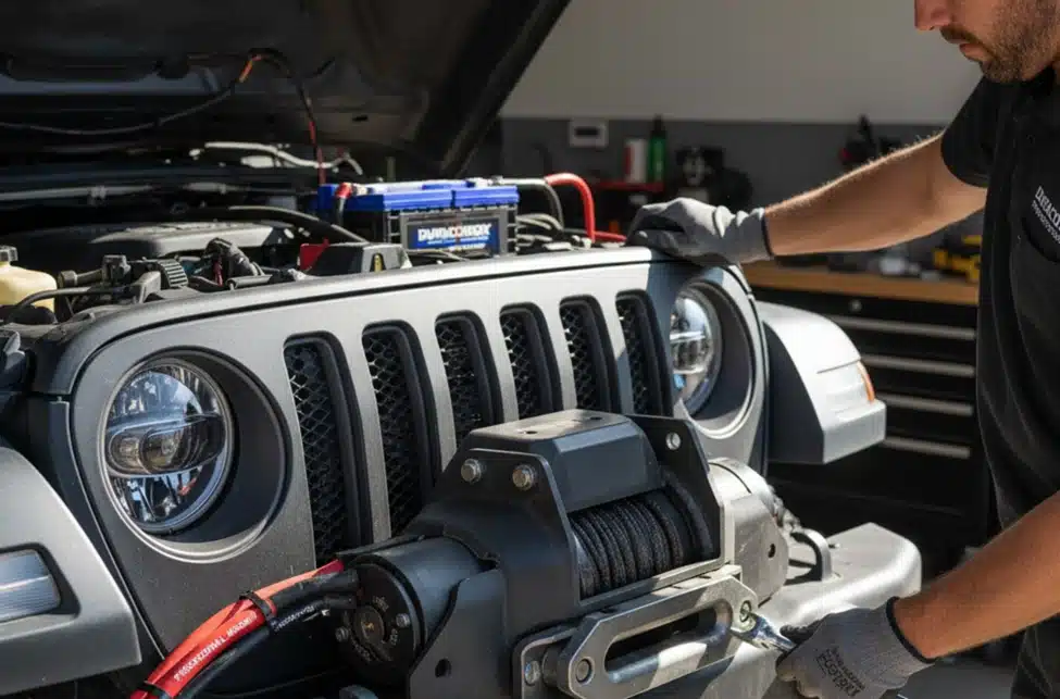 تركيب الرافعة بواسطة المشغل